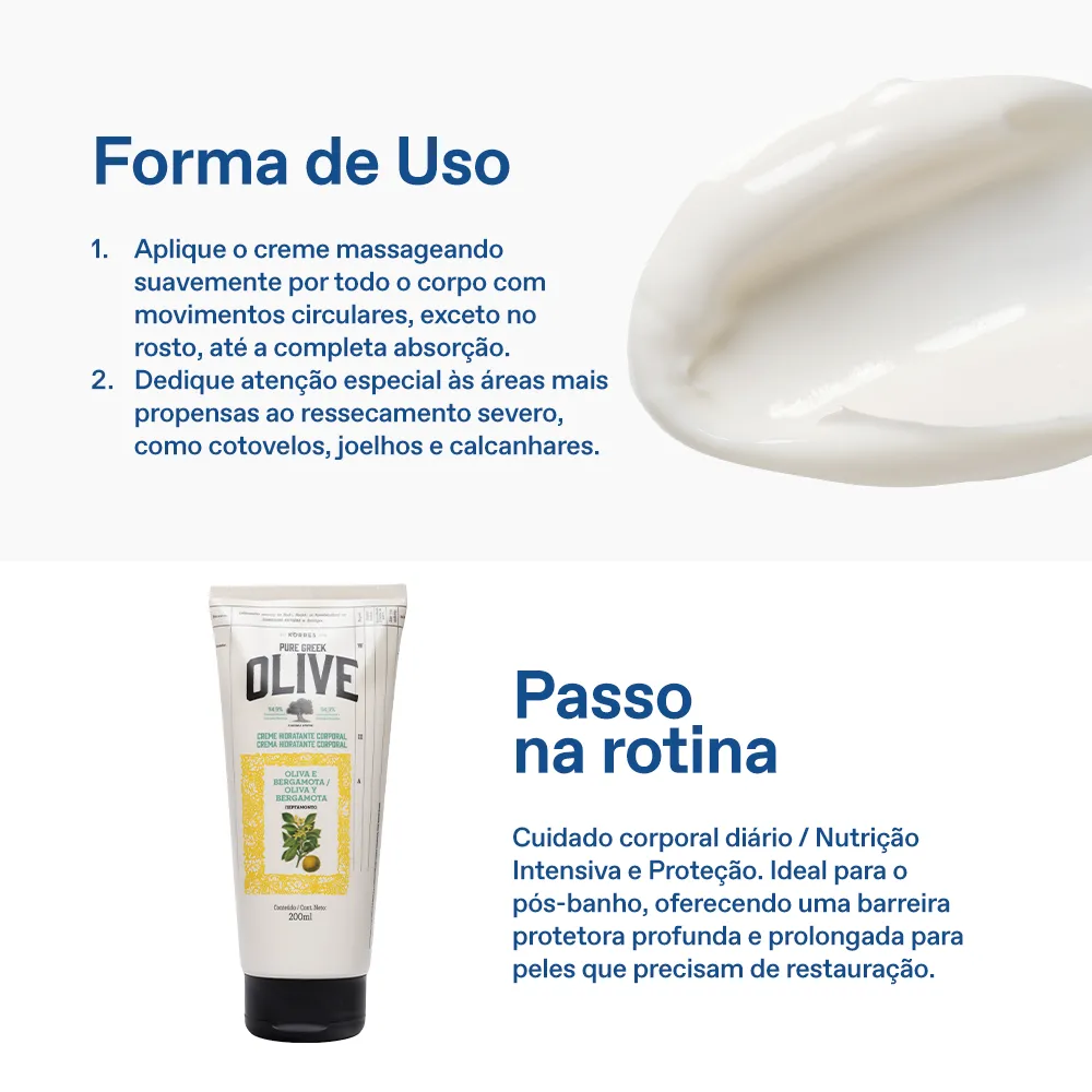 Creme Hidratante Deo Corporal Oliva e Bergamota 6