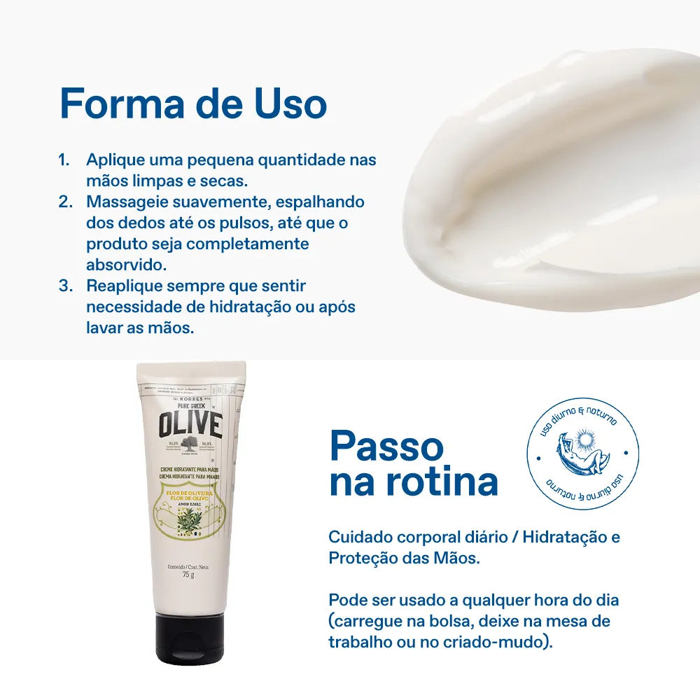 Creme Hidratante Deo para Mãos Flor de Oliveira 6