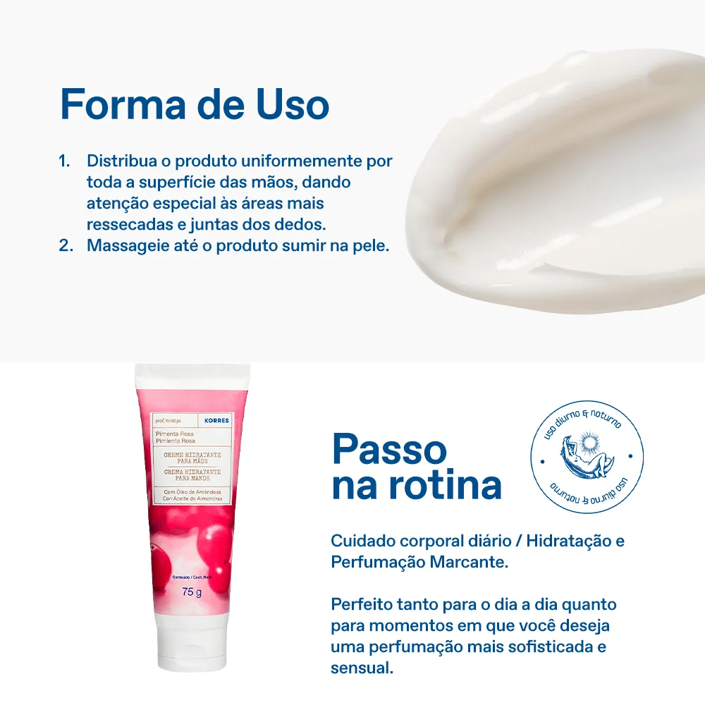 Creme Hidratante Deo para Mãos Pimenta Rosa 5