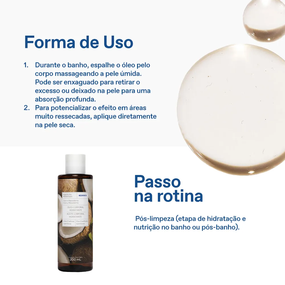 Óleo Deo Corporal de Banho Coco e Macadâmia 6