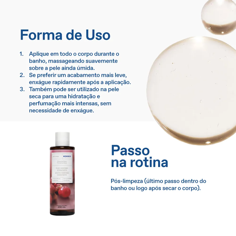 Óleo Deo Corporal de Banho Pimenta Rosa 6